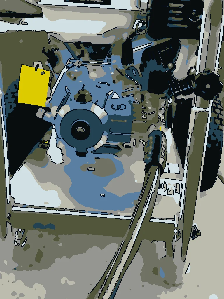 Illustrated CAT triplex pump with braided hose