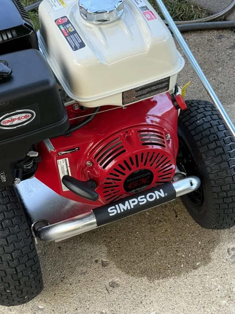 Honda GX390 engine on the pressure washer